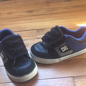 Kids DC blue and black shoes size 9